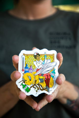 Nurse Bee Vinyl Sticker