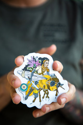 Forager Bee Vinyl Sticker